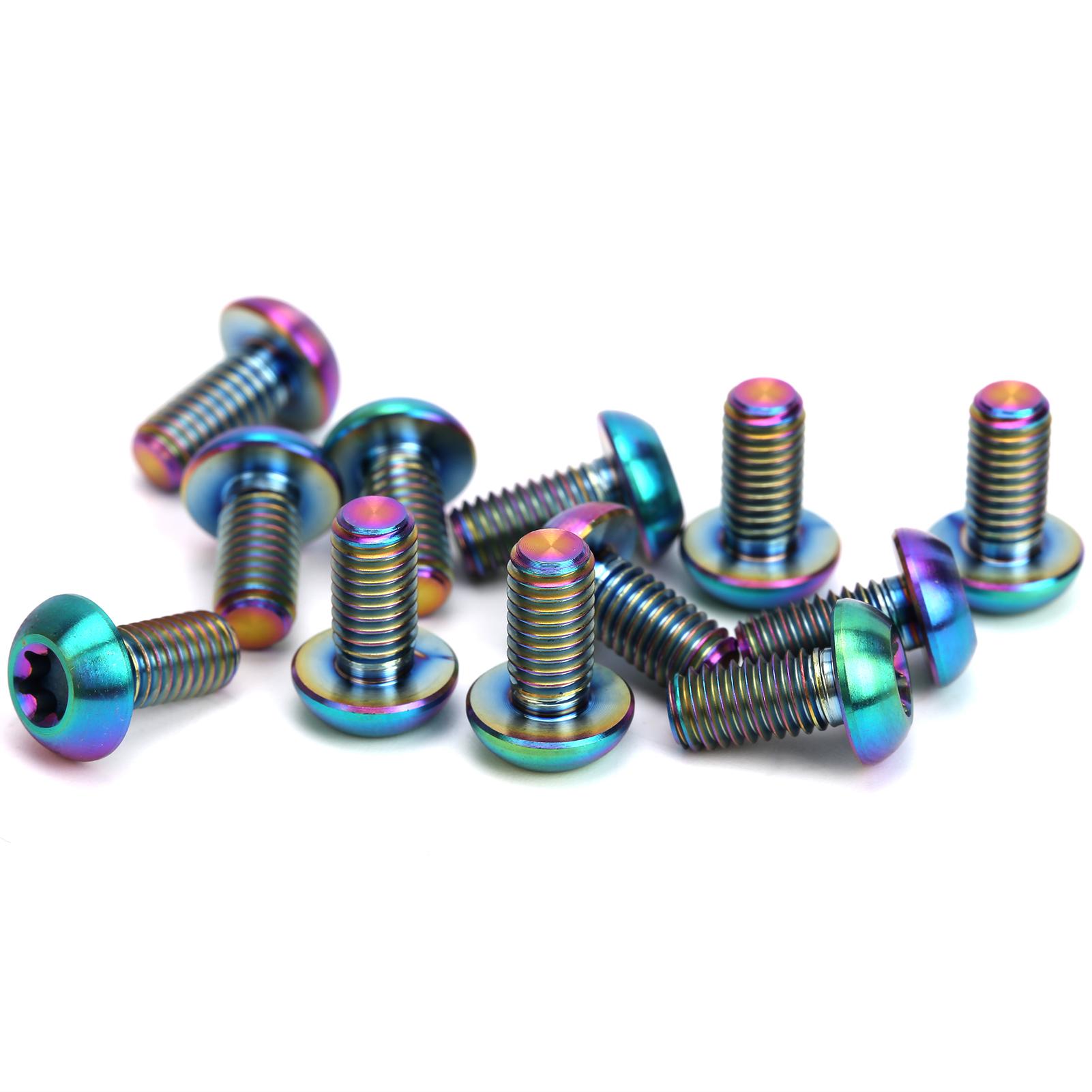 12Pcs   Disc Brake Rotor Screws   Alloy Bike Screw Accessory M5x10mm