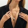 IngeSight.Z Minimalism Retro Adjustable Rope Chain Necklace for Women Creative Pony Pendant Choker Necklace Fashion  Jewelry New