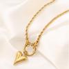 Elegant and High-end Spring Buckle Twist Chain Heart-shaped Pendant Necklace for Women