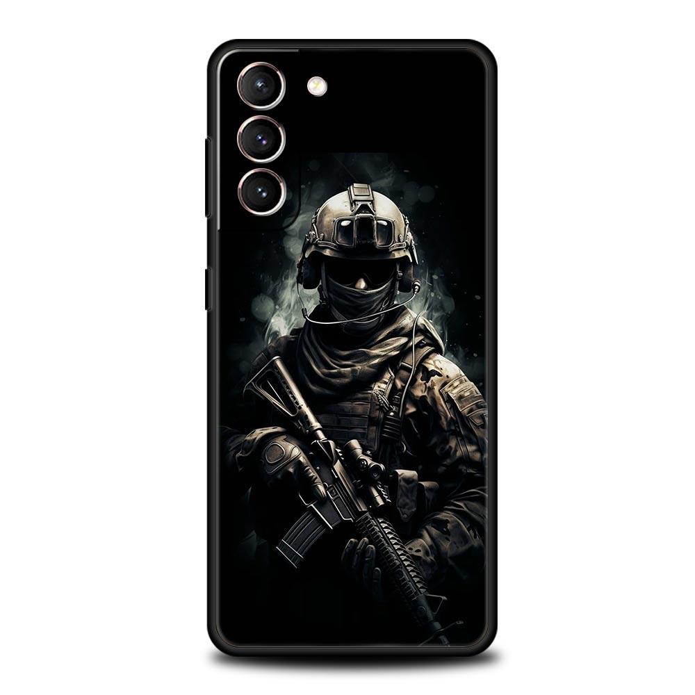 Military Army Special Forces Phone Case For Samsung Galaxy S25 S24 S23 S22 S20 Ultra S21 FE 5G S10 Plus S10E Soft TPU Cover