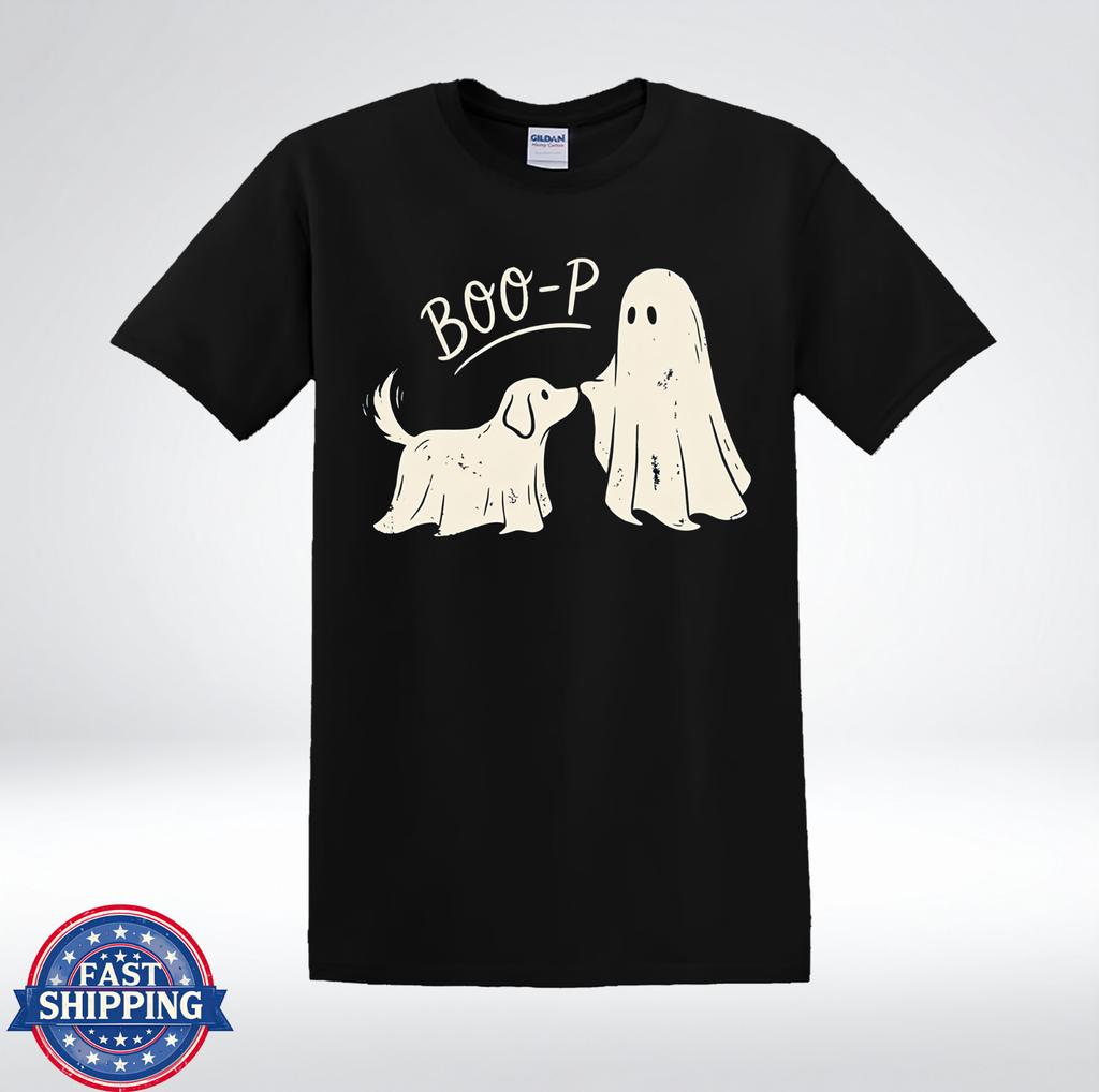 Cute Dog Ghost Boo-P Halloween Funny Spooky Pet Lover T-Shirt