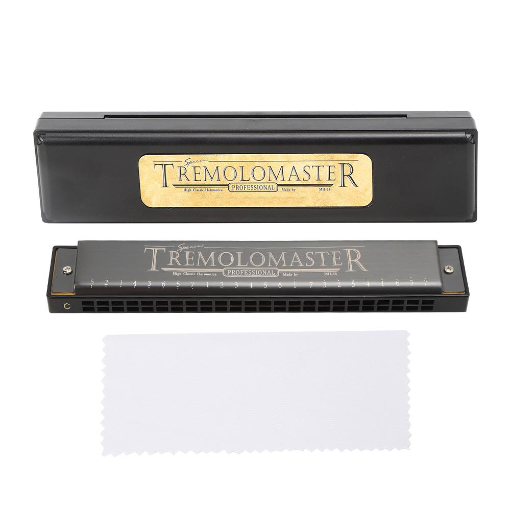 Professional Mouthorgan Harmonica Diatonic Harp Children Gifts Polyphonic C Key 24-Hole