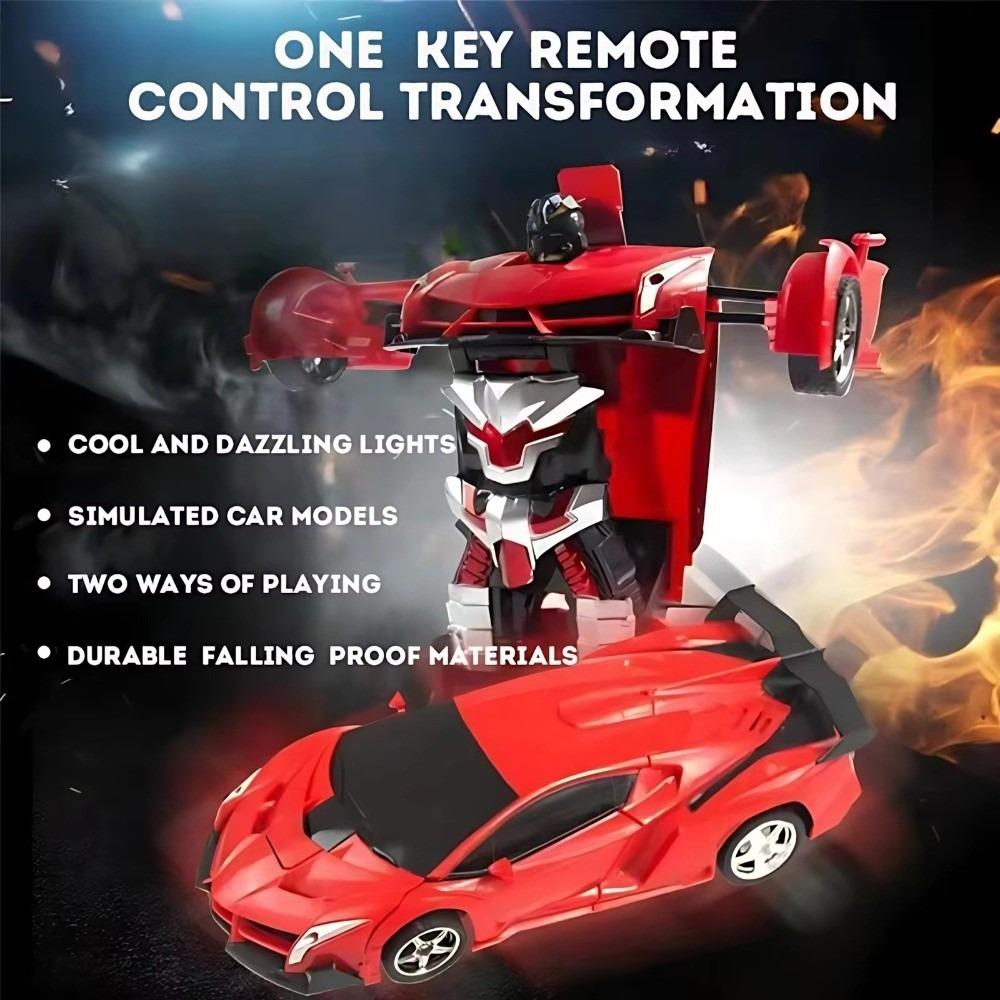 One-key Deformation Transformable Robot Car 2-in-1 Car Model New Deformation Car Gift
