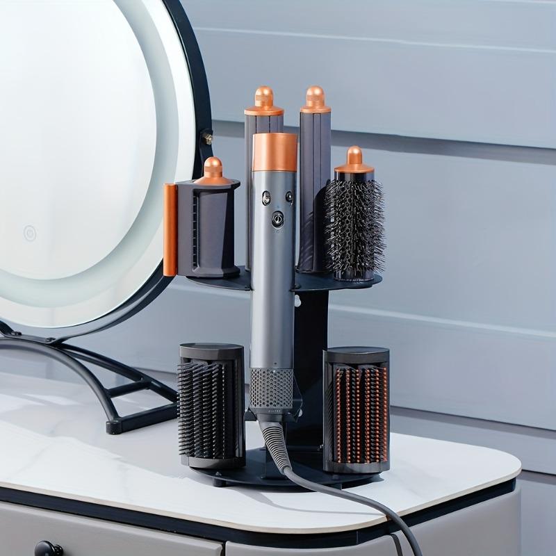 Drill-free Storage Rack for Dyson Airwrap Curling Iron & Hair Dryer and Accessories Organizer Stand Wall-Mount or Desktop Shelf