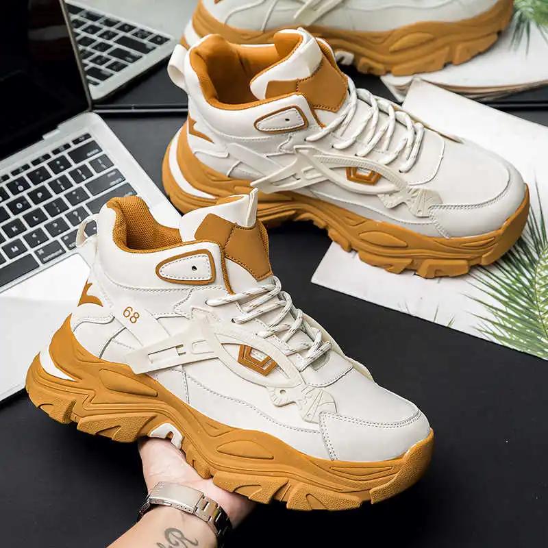 Fashion Parkour Round Tip Men Designers Sneakers Luxury Men's Shoes Casual Men Shose Sports Out Upper Idea Stylish On Sale