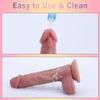 Stoßender realistischer Dildovibrator mit Vibration und Heizung, weiches Silikon, ferngesteuert, Analdildos, Klitoris, G-Punkt-Stimulation, Sexspielzeug für Erwachsene für Frauen