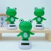 1-10PCS Cute Solar Powered Frog Car Dashboard Decor Animal Figurine Gift for Women Men Auto Interior Ornament Fun Desk Toy