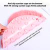 Shower Foot Scrubber Multifunctional Foot Massager Scrubber Mat with 75 Strong Suction Cups for Bathroom Pink