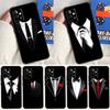 Man Suit Shirt Tie Case For Samsung Galaxy A13 A35 A15 A55 A53 A33 A36 A56 A26 A16 A22 A32 A52 A54 A34 A05 A06