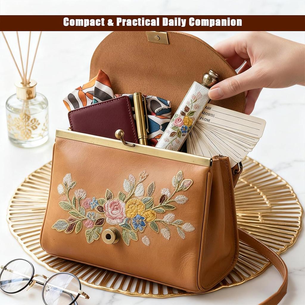 Vintage Enamel Floral Brass Address Phone Book Pocket Vintage Floral Phone Book Retro Pocket Address Notebook Easily Fits In Wallets And Pockets Uni