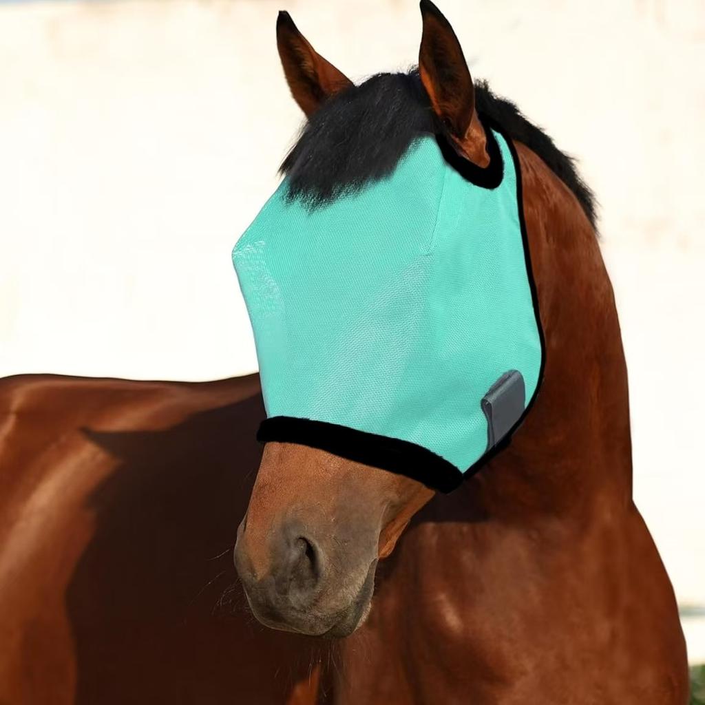 Anti Mosquito Horse Anti Fly Mesh Mask Ear Masks Protector Flying Mask Horse Riding Equestrian Equipment