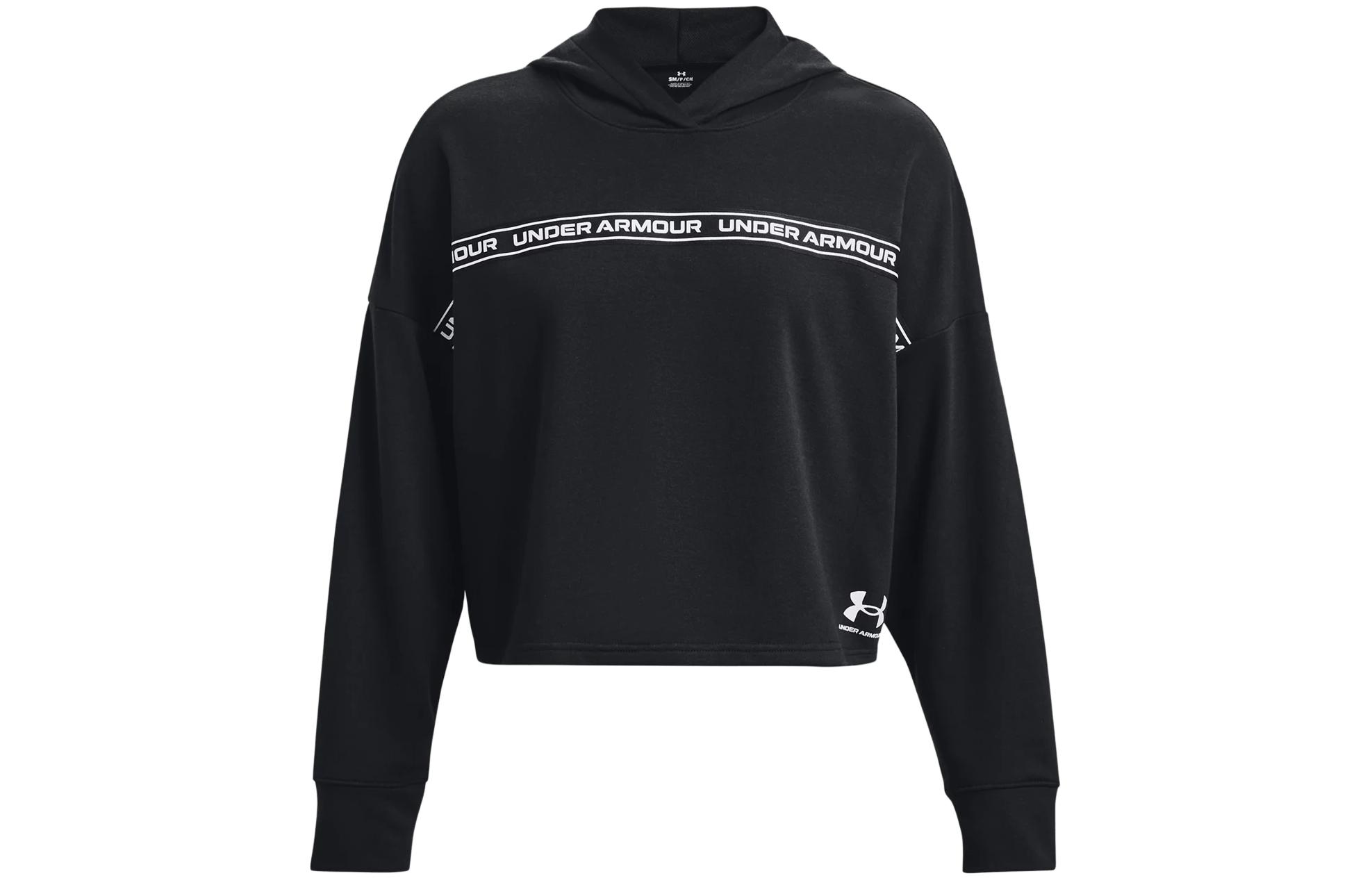 Under Armour Rival Sweatshirts Women s Black Hooded Moderate Regular 1378986-002 L
