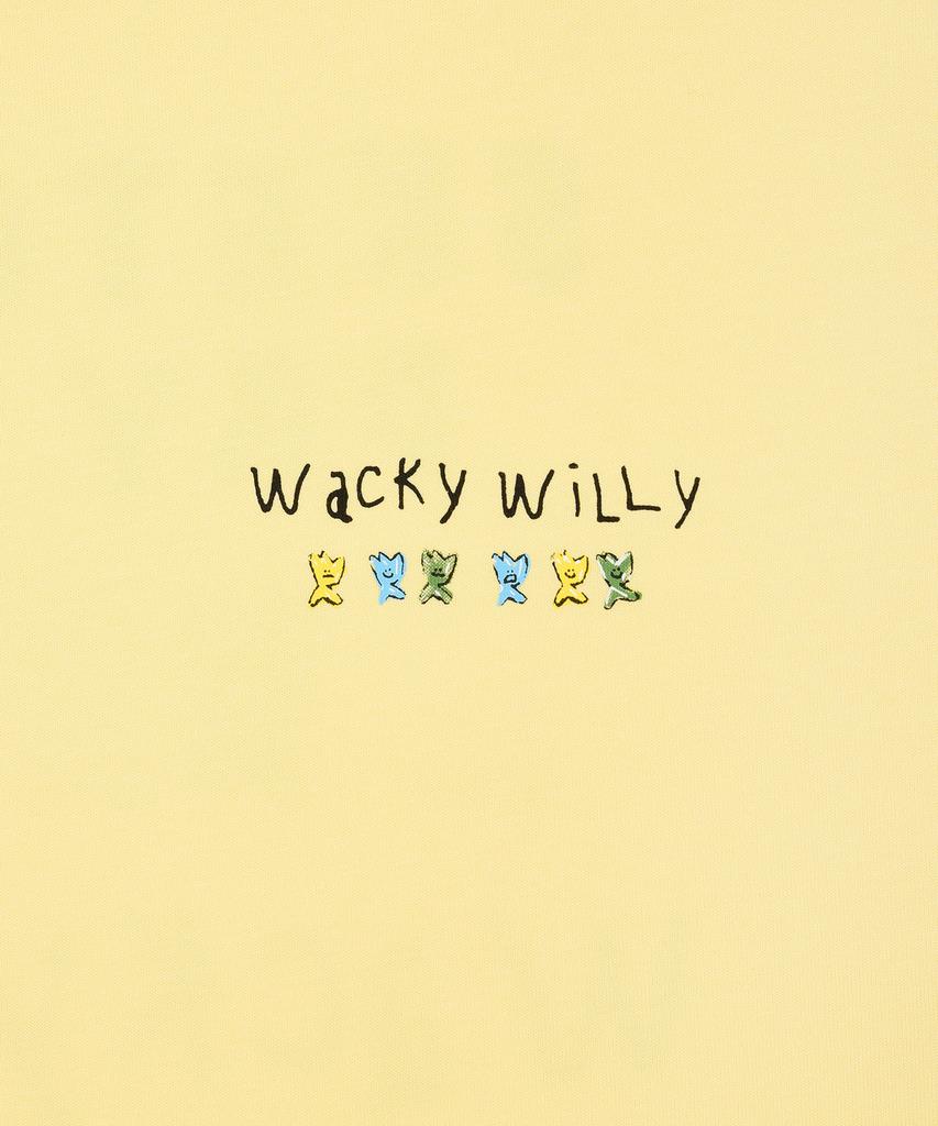 WACKY WILLY Kiki Typographic Short Sleeve T-Shirt Yellow