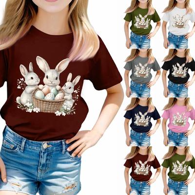 Batoľacie dievčenské chlapčenské tričká Detský top Chlapčenské a dievčenské potlačené tričko s krátkym rukávom