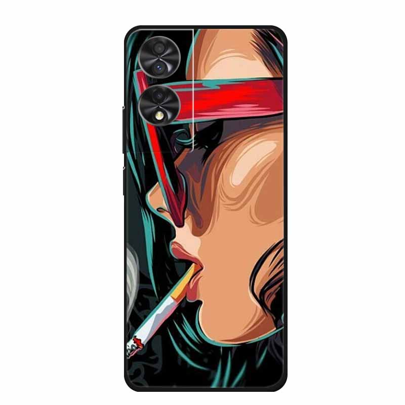 Para TCL 40 NxtPaper 4G 6.78" Funda Animales TPU Silicona Suave Fundas de Teléfono Cubierta para TCL40 NxtPaper Protector Lobo Dibujos Animados Coque