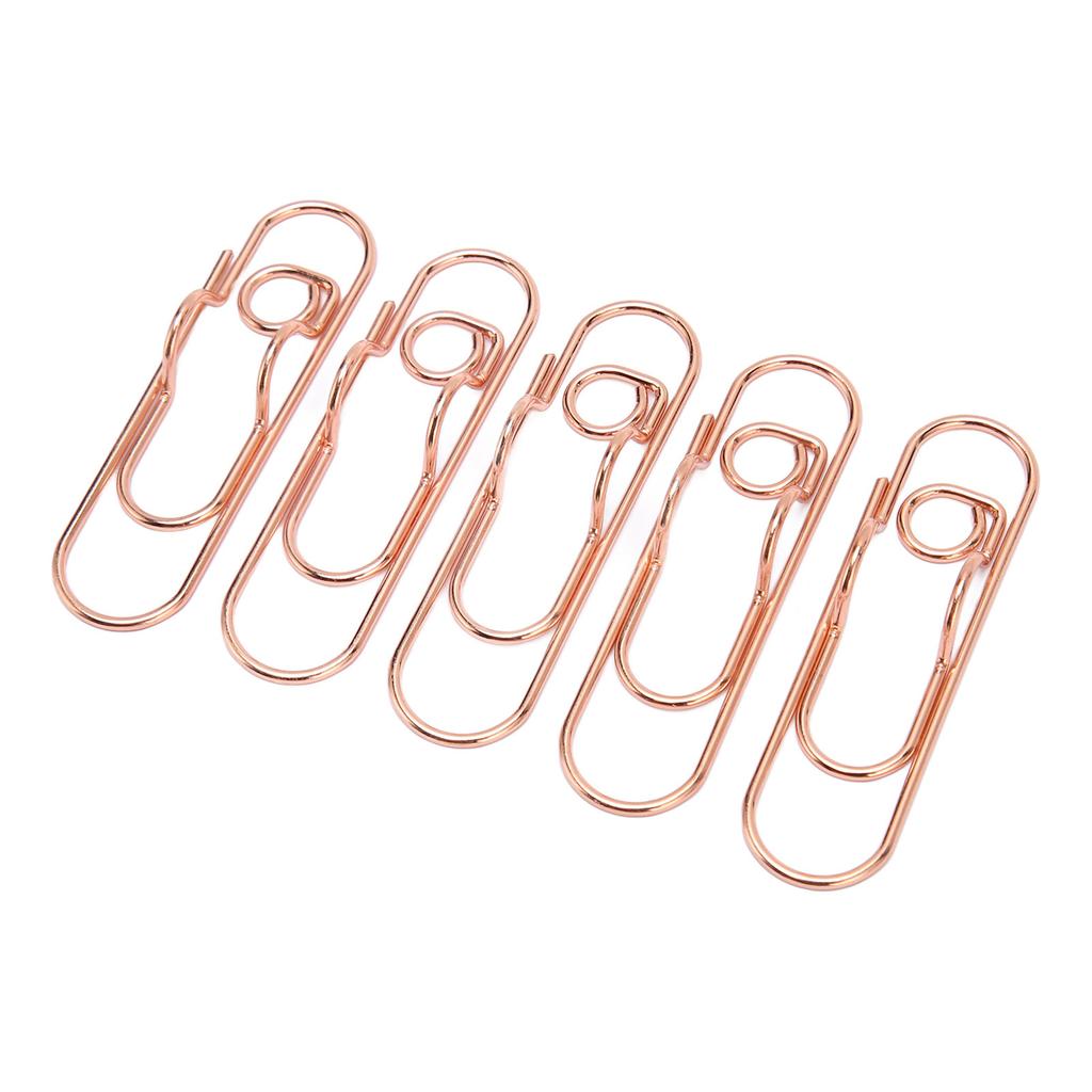 20 stk Metall Penneklemmer Gull Solid Elektroplettert Lett Sterk Klemkraft Bok Penneholder for Kontor