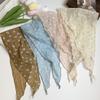 Triangle Scarf Scarf Women's New Floral Headscarf Summer Women's Pastoral Leisure Curved Tooth Edge Silk Scarf Scarf Small Fresh Hair Accessories