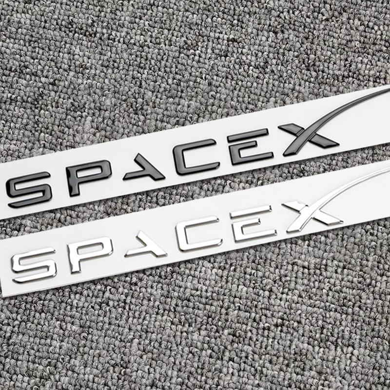 BFNWZ1 Applicable To Tesla TESLA MODER3 X S Y Car Logo, Rear Bumper Sticker, SPACEX Metal Car Sticker