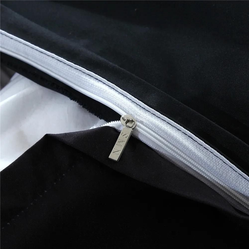 Digitaldruck Ihr König Ihre Königin Schwarze Bettdecke Bettwäsche-Sets Schlafzimmer-Bettdecken-Set Heimtextilien Bettwäsche Luxus 240x220 Bett-Set