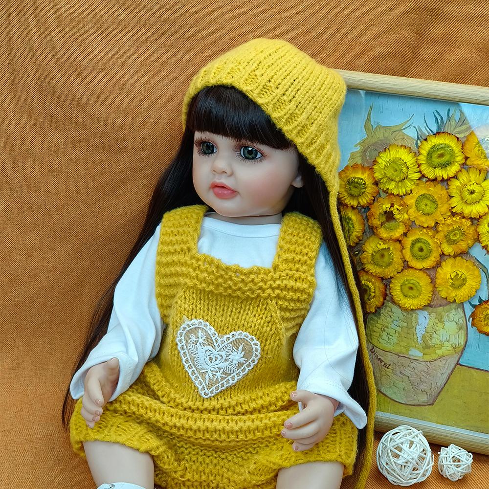 

55 см тело Клей моющийся имитация куклы реборн детские игрушки прекрасный подарок Bebe Reborn кукла реборн младенец 55cm