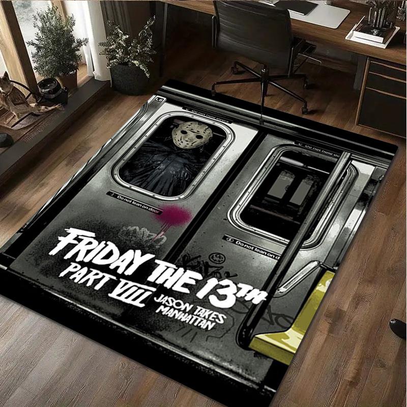 1Pc Jason Print Rug - Home Decoration Carpet For Living Room Bedroom Flooring Computer Chair Area Rug