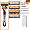 Premium German 5-Blade Manual Razor for Men – Perfect for Face and Bald Head Shaving