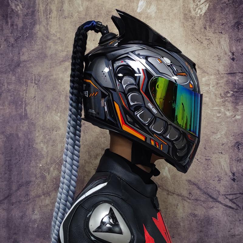 Motorcycle Full Face Helmet Double Lens Fashion Quick Release Racing Helmet Casco Casque Moto Approved Motorcycle Accessories