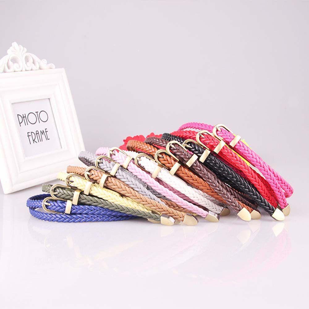 Decoration Hand-woven Casual Retro Female Braided Belts Waist Belt Waistband Pin Buckle
