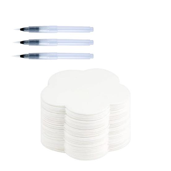 Yousheng Skumtekstur Blankt Malepapir 3D Tegning Magisk Lerret Svamp med Vannpensel Hvit Puffy Maling Papir for Barn Voksne DIY Kunsthåndverk