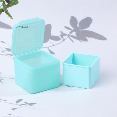 300g Double Layer Square Makeup Remover Cotton Box with Flip Cover Self-Matching Tweezers Storage Pads for Beauty Essentials