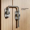 Door Bolt Fastener Metal Body with Adhesive Tape and Screws for Door Window Cabinet Fitting In Home Repair Use