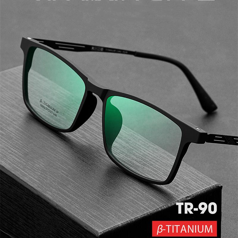 New Men Ultralight Pure Titanium Square Eyeglasses Full Frame Myopia Astigmatism Prescription Optical Comfortable Glasses Frame
