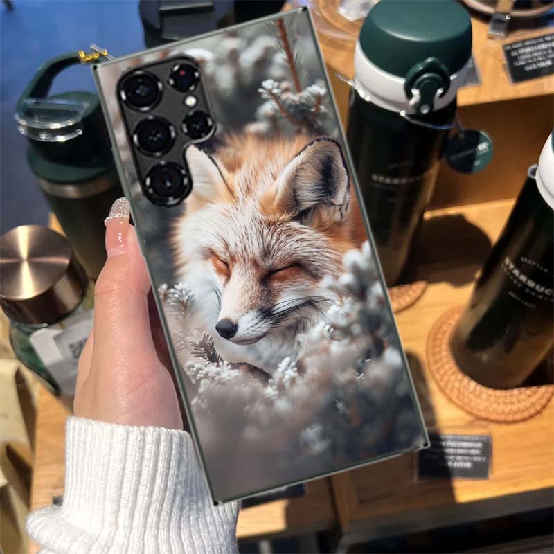 The Red Fox in Winter Ice and Snow Cases Phone Case for Samsung Galaxy S26 Ultra S25 Edge S24 S23 FE S21 Plus S20 S22 S10 Cover