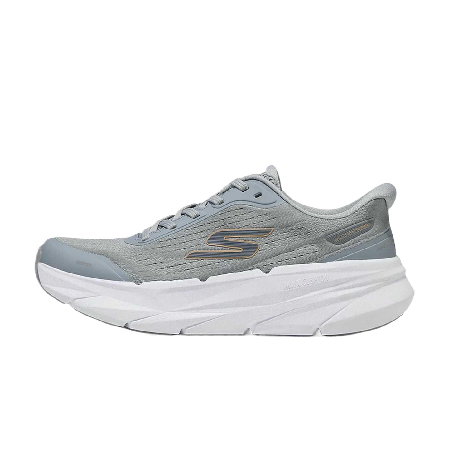Skechers Go Thick Sole Round Toe Mesh Breathable Running Shoes Men sneakers 221221-GRY 42.5