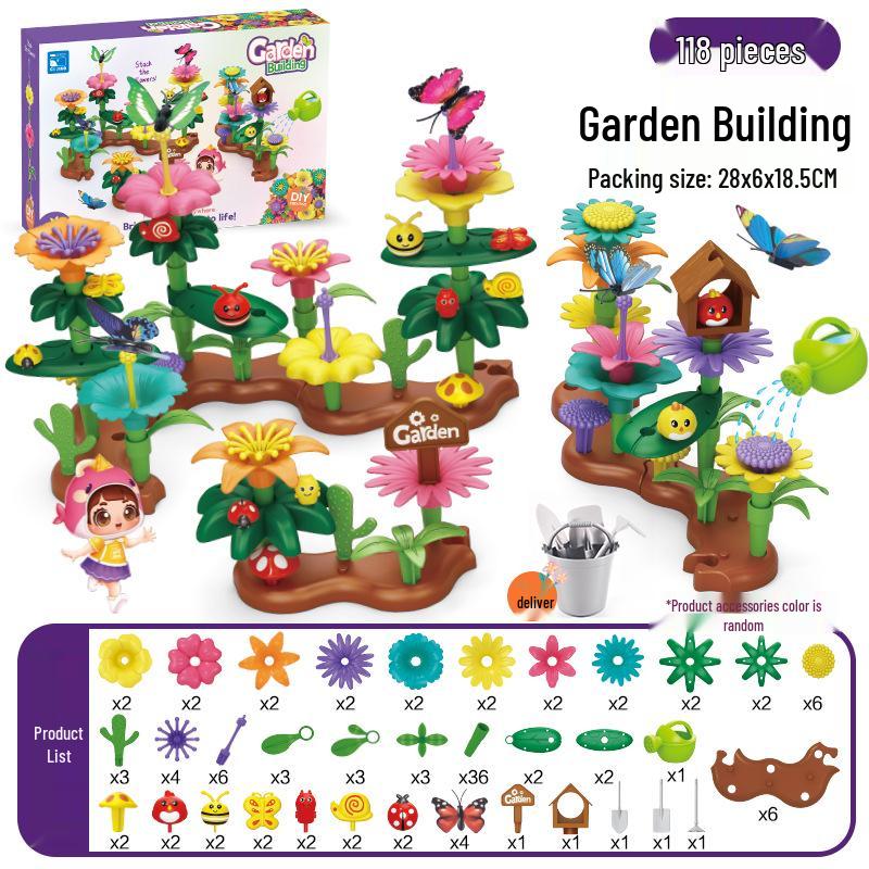 Interlocking DIY Garden Building Blocks - Free Shipping Children's Assembly Toy
