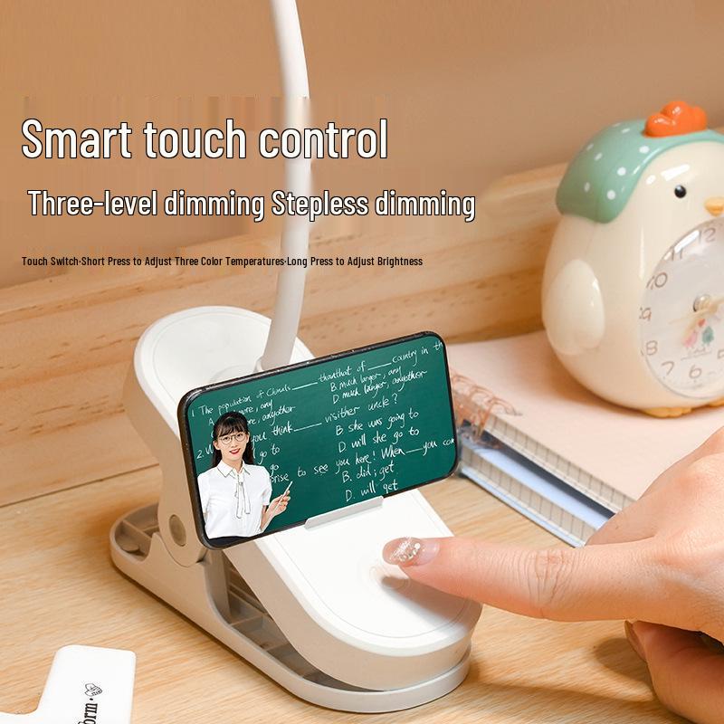 Clip-On LED Desk Lamp: Eye-Protection for Students, Dorms & Bedrooms, Ideal for Reading & Nighttime Use