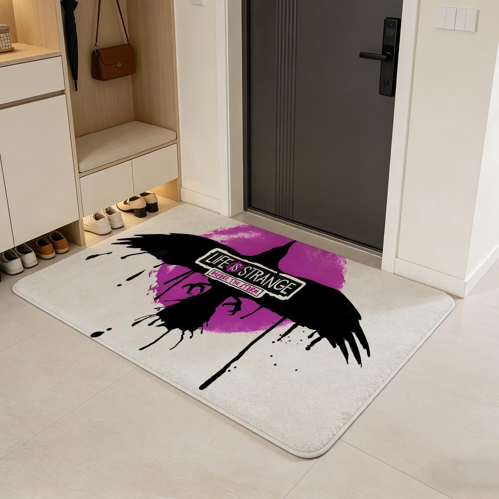 

game L-Life Is Strange Before the Storm Floor Mat Flannel Door Mat Non-Slip Absorbent Washable Indoor Home Rug 40x60cm