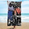 1 Stück Billie Eilish Collage Strandtuch, Schnelltrocknendes Leichtes Polyestertuch, Weiches Saugfähiges Fan-Merchandise für Schwimmen Reisen, Cool
