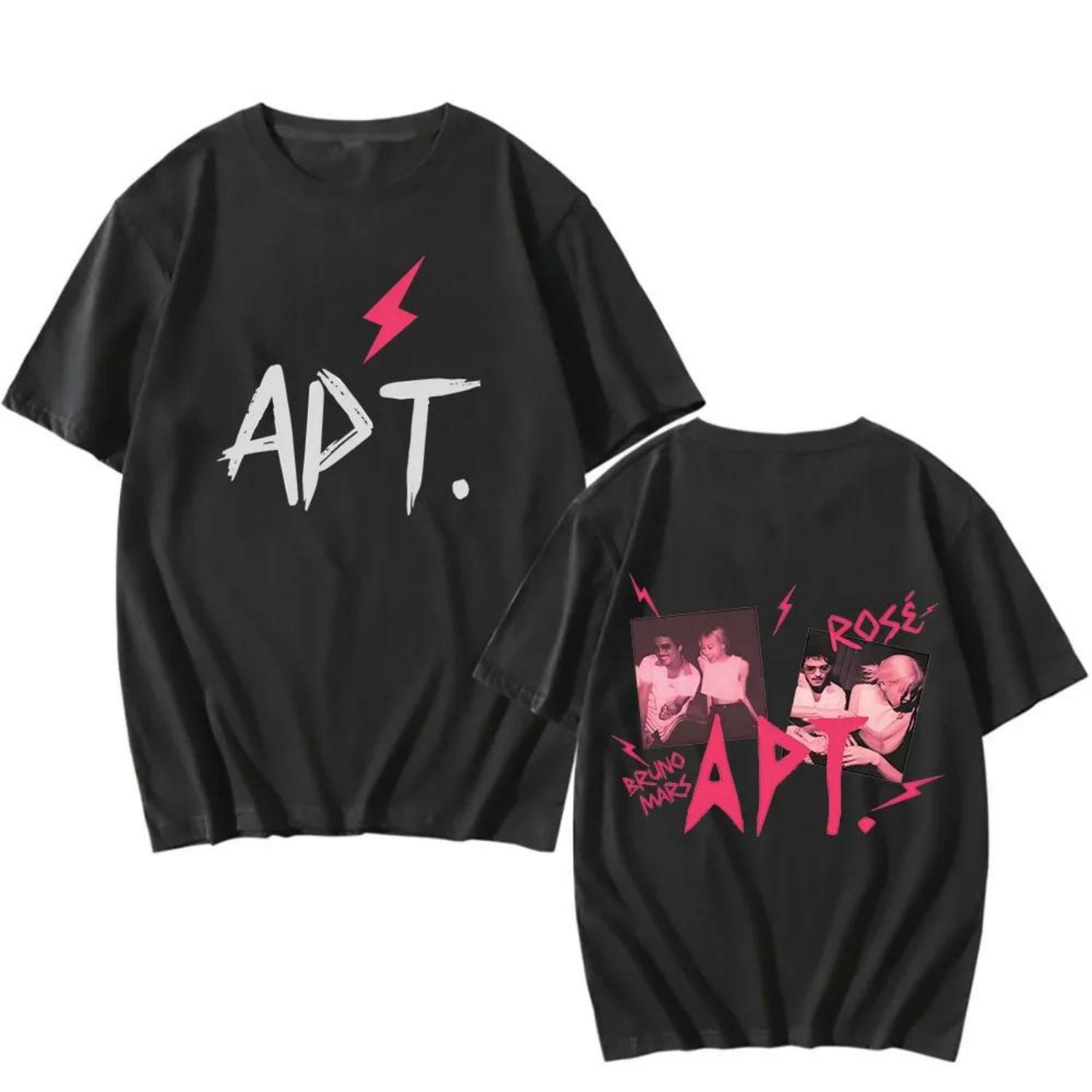 

ROSÉ Bruno Mars APT Song TShirt Graphic Printing Hip Hop Vintage Teeshirt Short Sleeve Harajuku Tshirt Unisex Cotton Tees XXXXXL