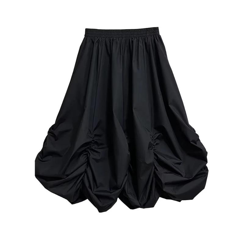 

Xitao Юбка с эластичной талией Flower Bud Folds GMM1162 One Size чёрный