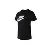 Women'ss Retro Logo Print Crewneck Casual T-Shirt Black AT2784-010