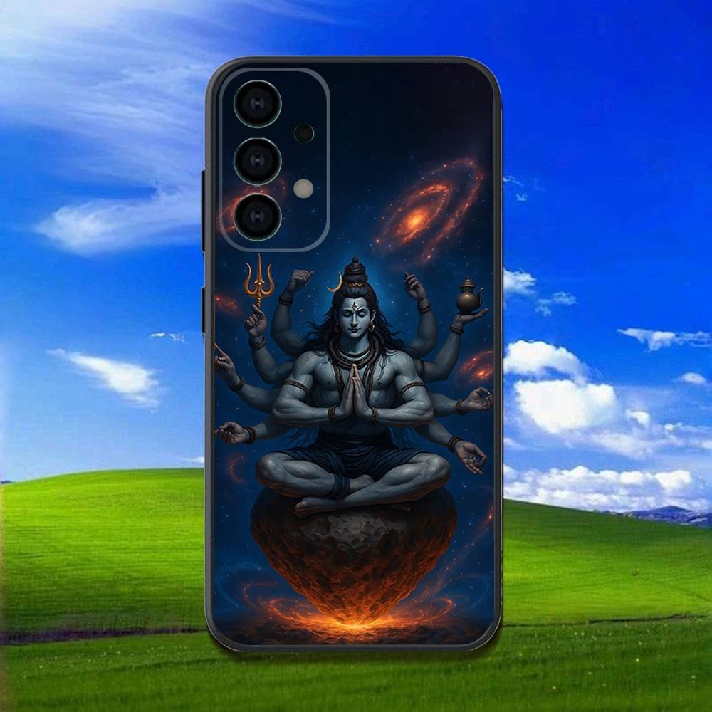 Phone Case For Samsung Galaxy A13,A21s,A22,A31,A32,A52,A53,A71,A80,Lord Shiva Mahadev Soft Black Shell