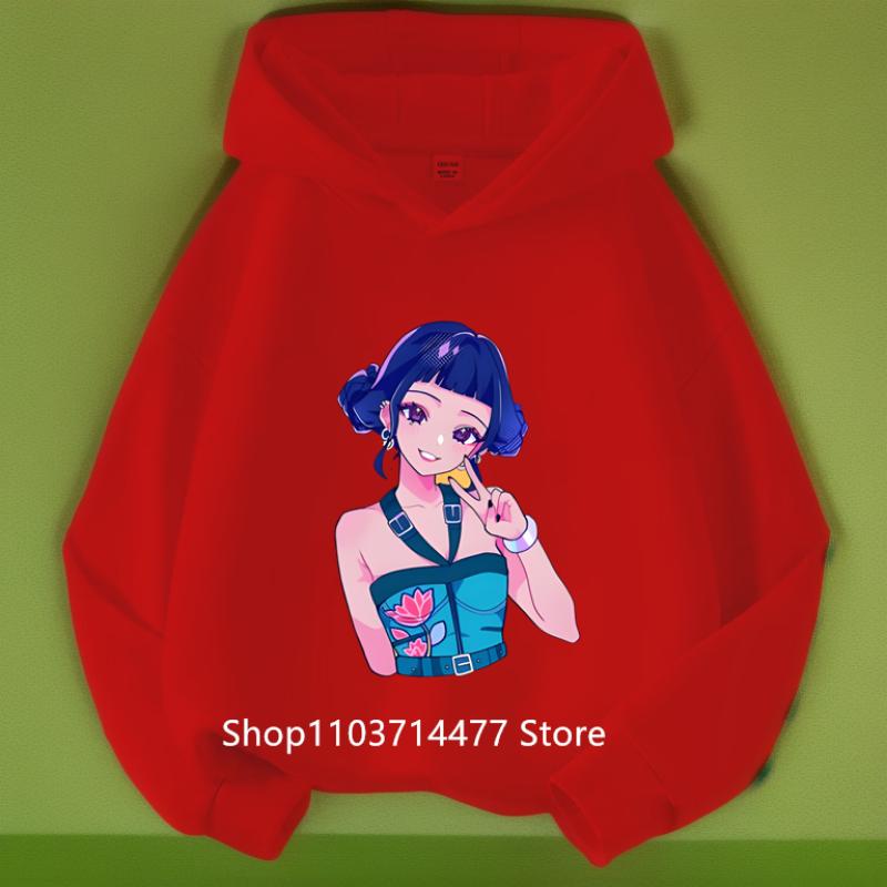 K-pop Mikiny Lovců démonů Chlapci Dívky Dlouhý rukáv Svrchní oděv Saja Chlapecký potisk Mikina s kapucí pro děti Módní svetr Dětské topy