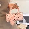 New Fashion Personalized Contrasting Color Polka Dot Baguette Handbag Women's Casual Versatile Commuter Messenger Bag