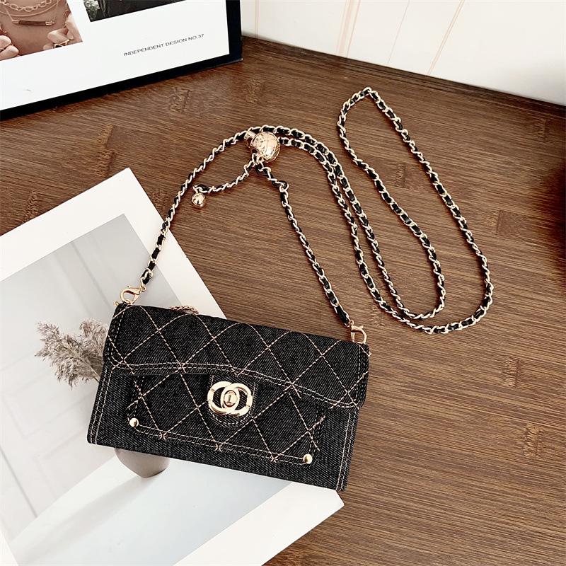 

New shockproof denim leather case with embroidery and round lock for iPhone 17 Pro Max iPhone 14 pro