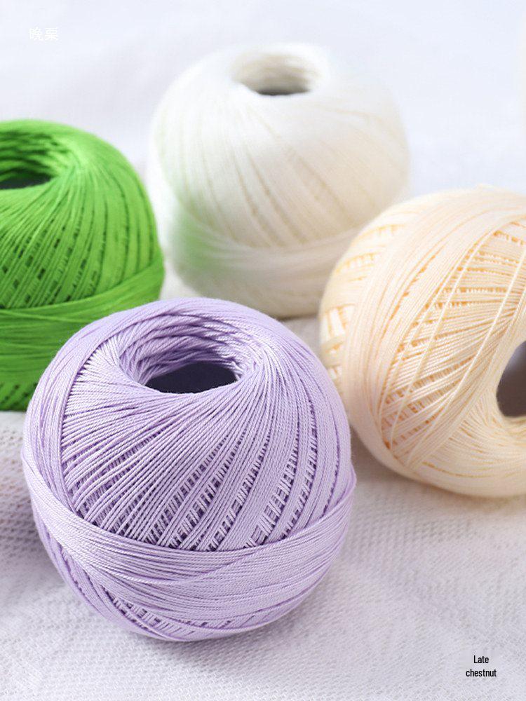 No. 7 Soft Silk Lace Yarn - Hand-Knitted, Strong Twist for Summer and Short Sleeves