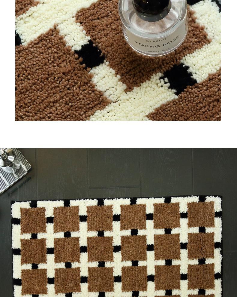 Vintage Style Ultra-Soft Non-Slip Bathroom Mat - Machine Washable Rug for Toilet, Bedroom, or Entrance.