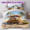 Animal Beach Vacation Pattern Bedding,Quilt Set Quilt Cover Pillowcase Home Birthday Gift (1*duvet cover+2*pillowcase,without core)