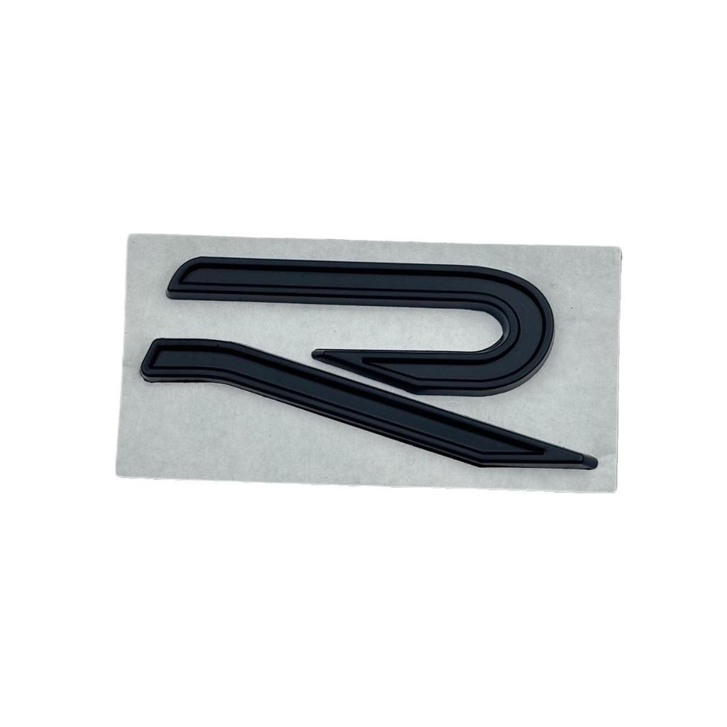 Golf 8 R-Line Rear Black Emblem - Black Warrior GTI for Car Modification