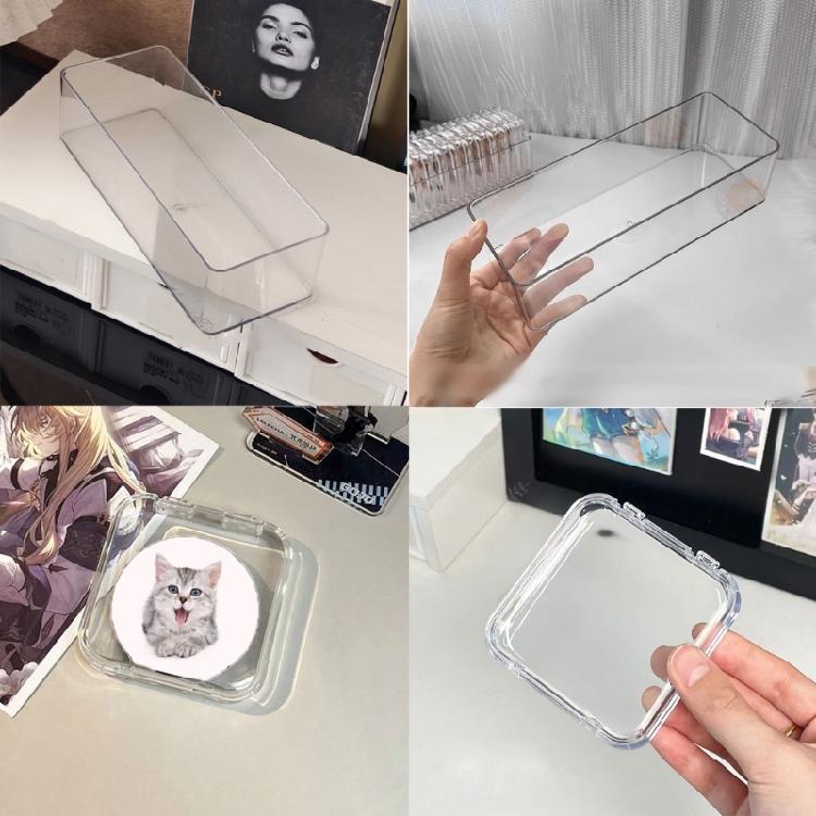 Portable Bracelet Storage Container Clear Acrylic Bracelet Container Dustproof Display Box for Jewelry Enthusiasts